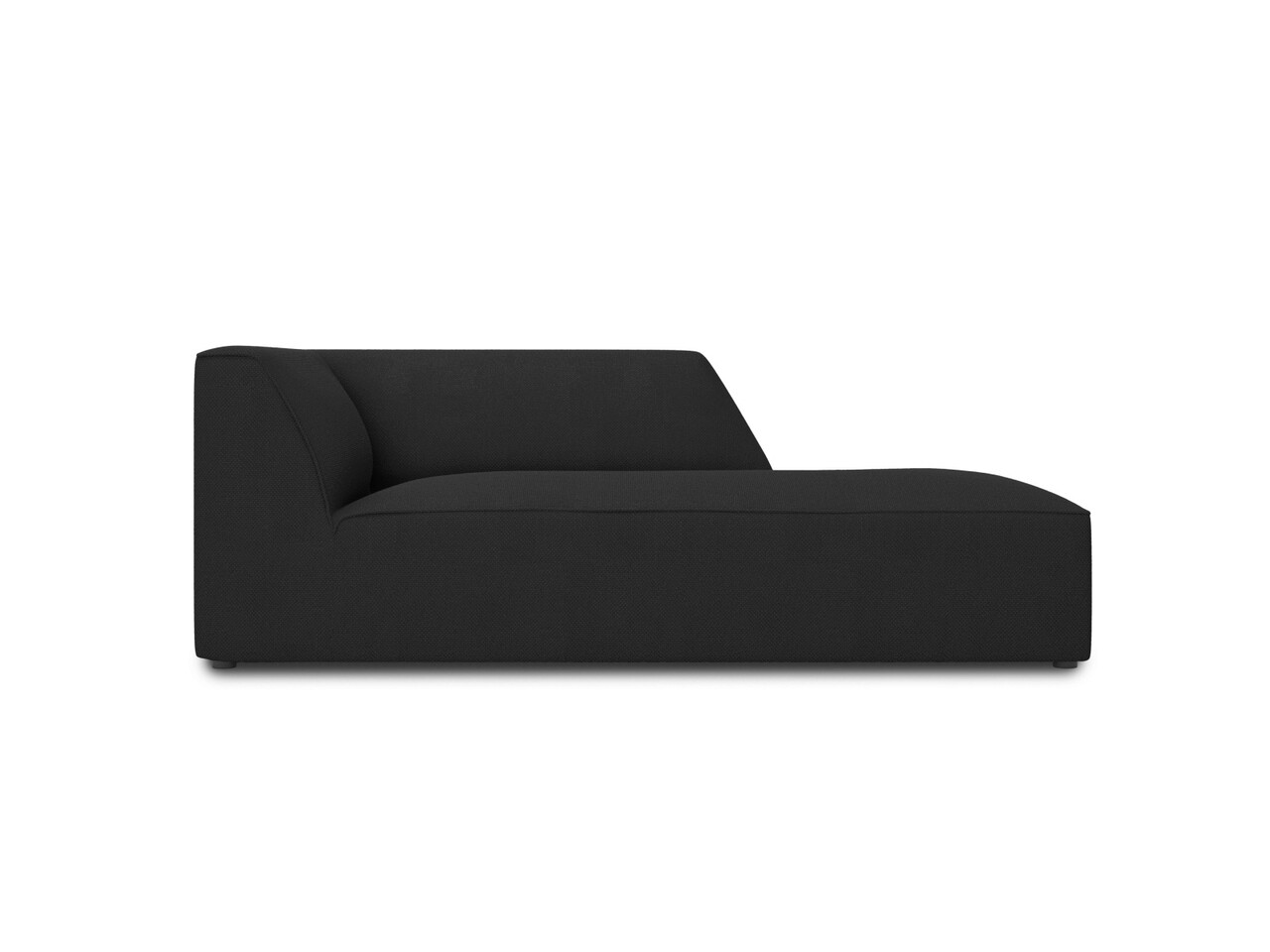 Sezlong living dreapta 1 loc, Ruby, Micadoni Home, BL, 180x93x69 cm, poliester, negru - imagine 6
